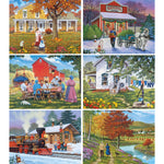 Set of 6 John Sloane Jigsaw Puzzles