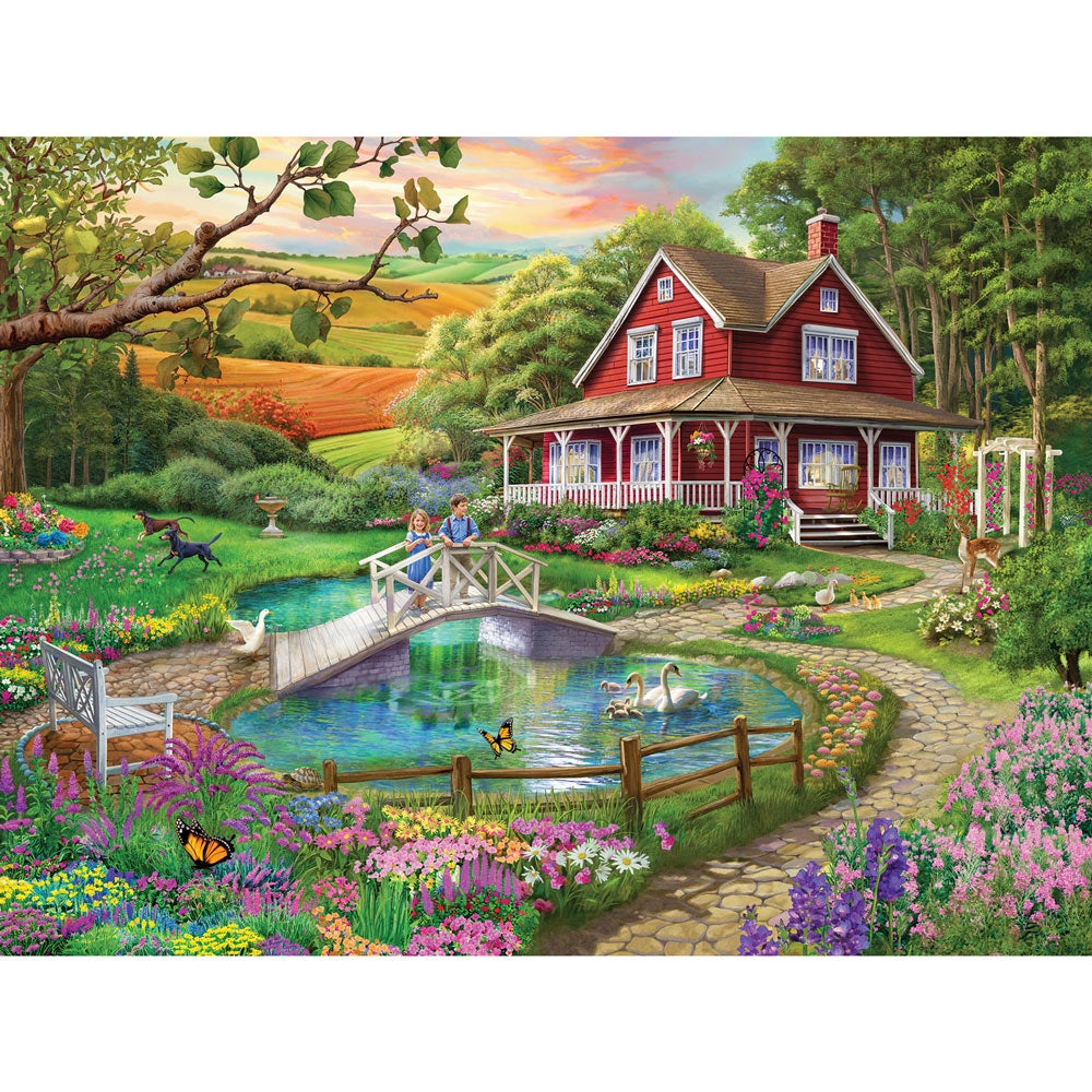 thumbnail image 2 of SUNSOUT "A Drive Down Main Street" 500 Piece Jigsaw Puzzle - 18x24 Inch Christmas Scene 2 of 12
