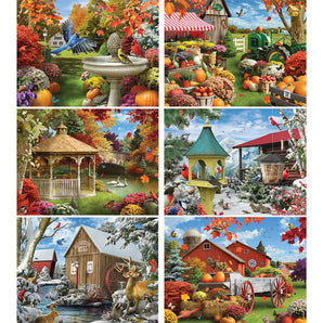 Set of 6 Alan Giana Jigsaw Puzzles