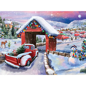 Heading To Town For Holiday Jigsaw Puzzle