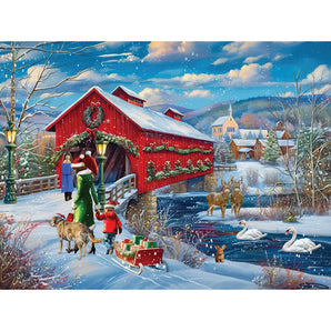 Family Winter Outing Jigsaw Puzzle