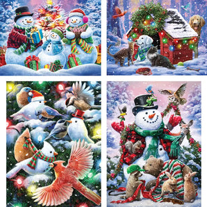 Set of 4 Larry Jones Jigsaw Puzzles