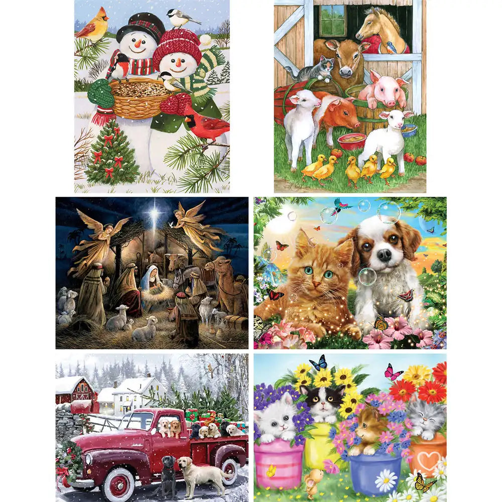 Set of 6 Holiday Catalog Puzzles Bits and Pieces Canada