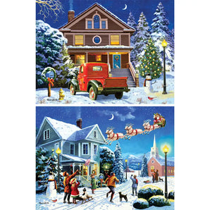 Set of 2  Kevin Walsh Holiday Jigsaw Puzzles