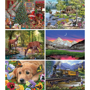 Set of 6  Best Selling Artists Puzzles Early Holiday Catalog