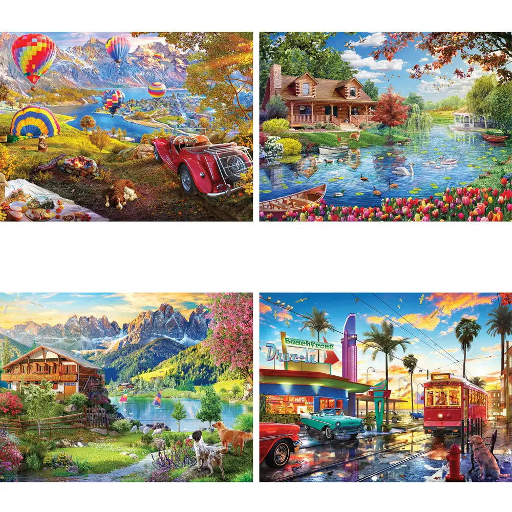 Set of 4 : Angelo Bonito Jigsaw Puzzles