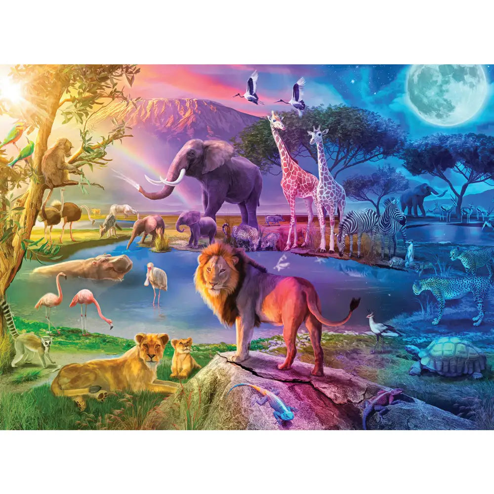 Day To Night African Waterhole Jigsaw Puzzle Bits And Pieces Canada Day To Night African Waterhole Jigsaw Puzzle Bits And Pieces Canada