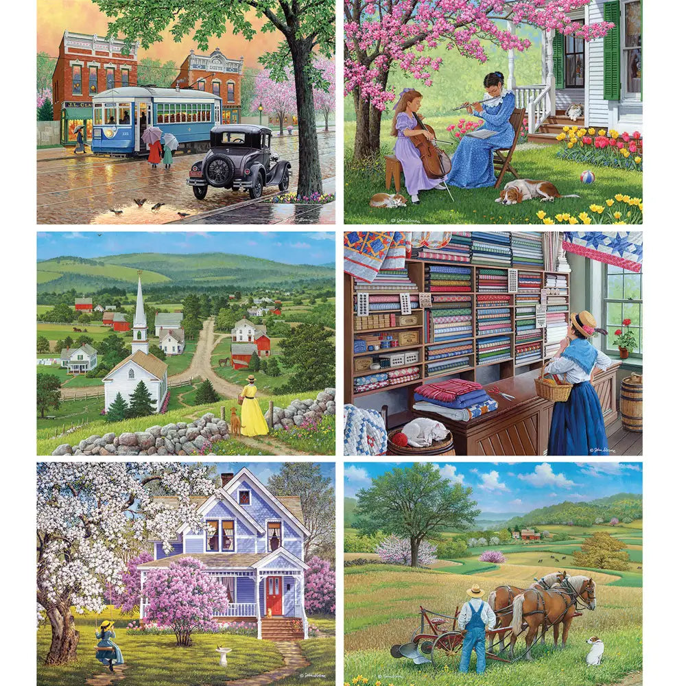 Set of 6: Jigsaw Puzzles By Artist John Sloane