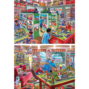 Set of 2: Toyland Treasures 1000 Piece Jigsaw Puzzles