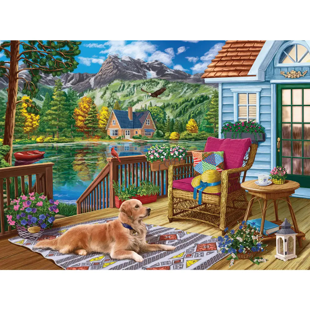 Terrace Near The Mountain Lake Jigsaw Puzzle | Bits and Pieces Canada