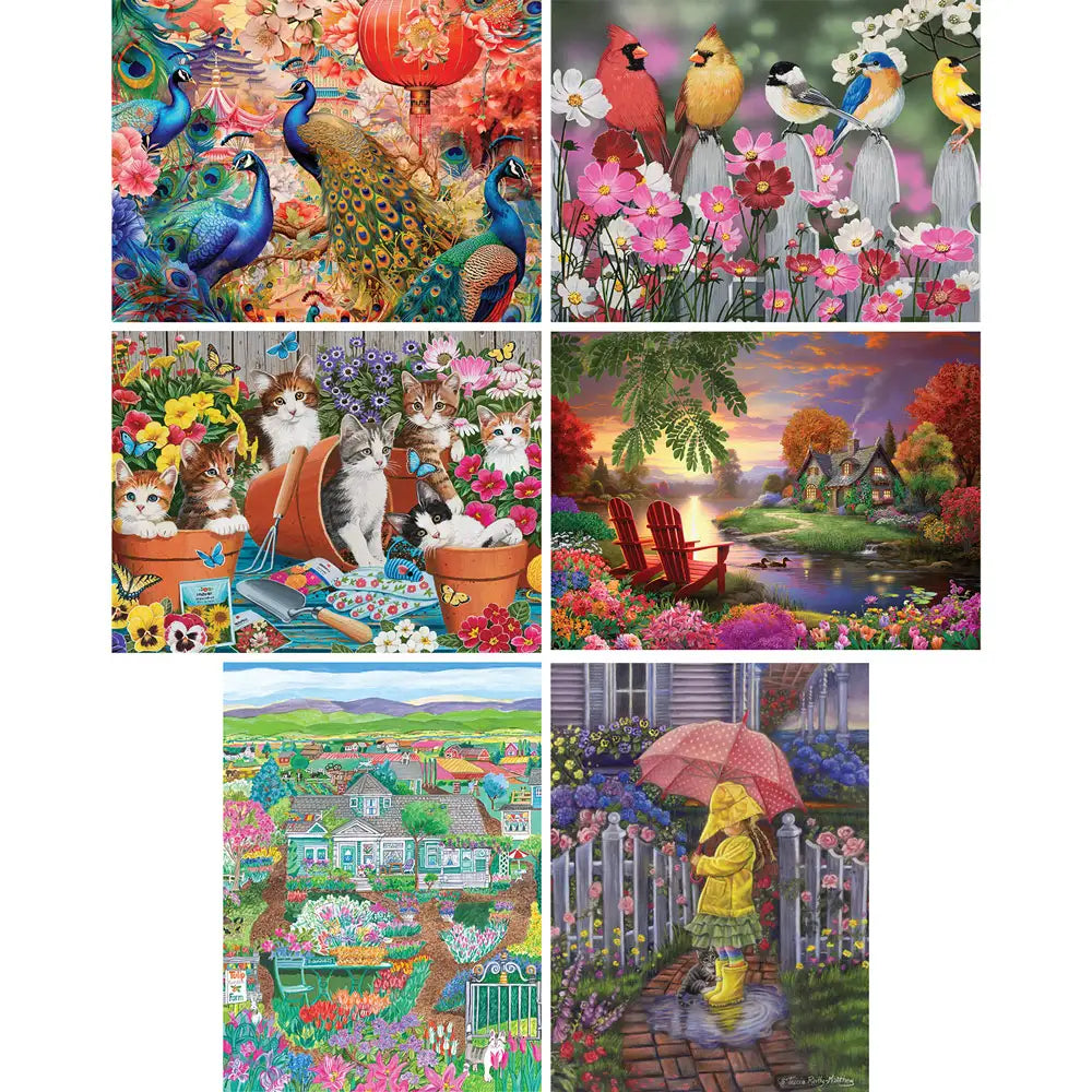 Set of 6 : New Spring Jigsaw Puzzles| Bits and Pieces Canada