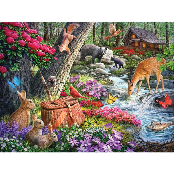Fishing At The Babbling Stream Jigsaw Puzzle | Bits and Pieces Canada