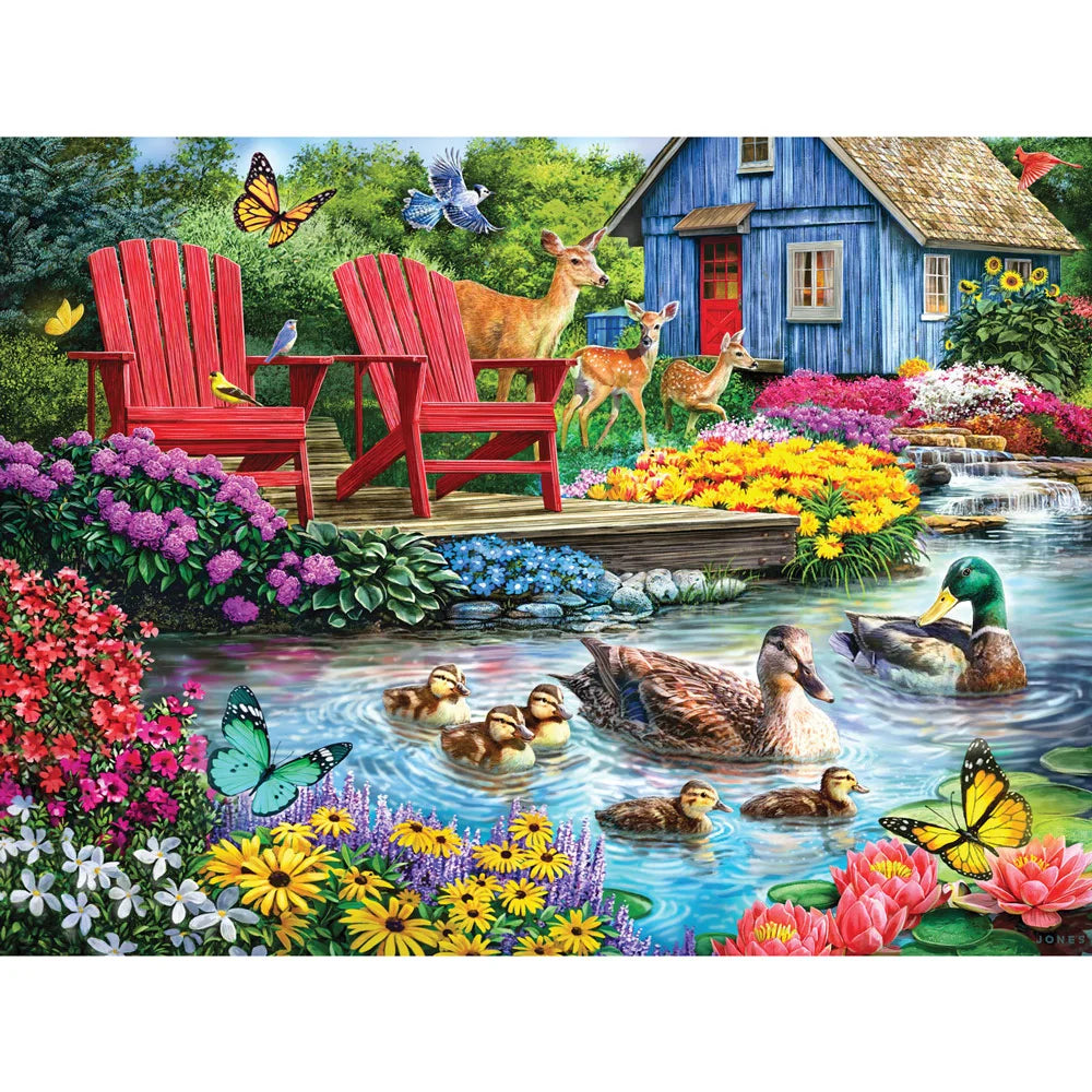Duck Pond Oasis Jigsaw Puzzle