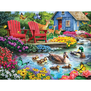 Duck Pond Oasis Jigsaw Puzzle