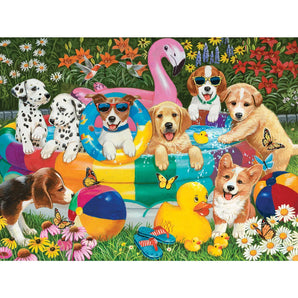 There’s Pups In Our Wading Pool Jigsaw Puzzle