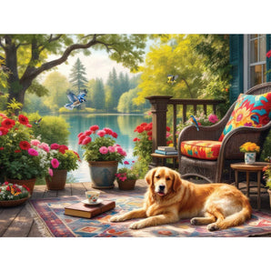 Porchside Tranquility Jigsaw Puzzle