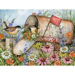 Mailbox In Field With Birds Jigsaw Puzzle