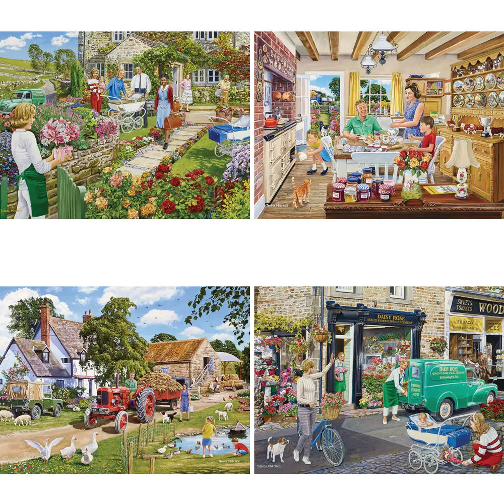 Set of 4 Trevor Mitchell Jigsaw Puzzle