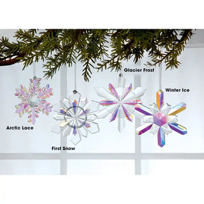 Faceted Crystal Snowflake Ornament