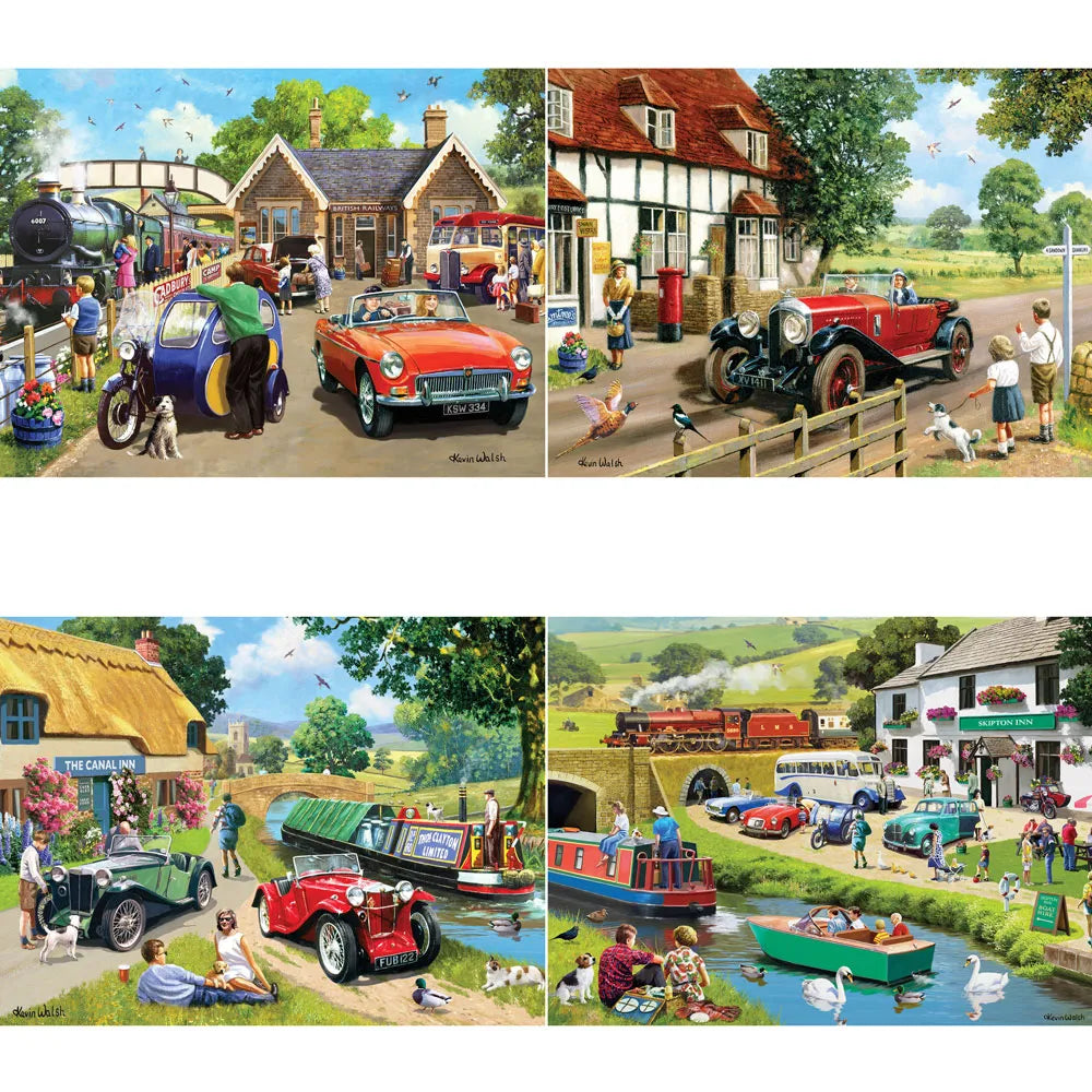 Set of 4 : Kevin Walsh Jigsaw Puzzles