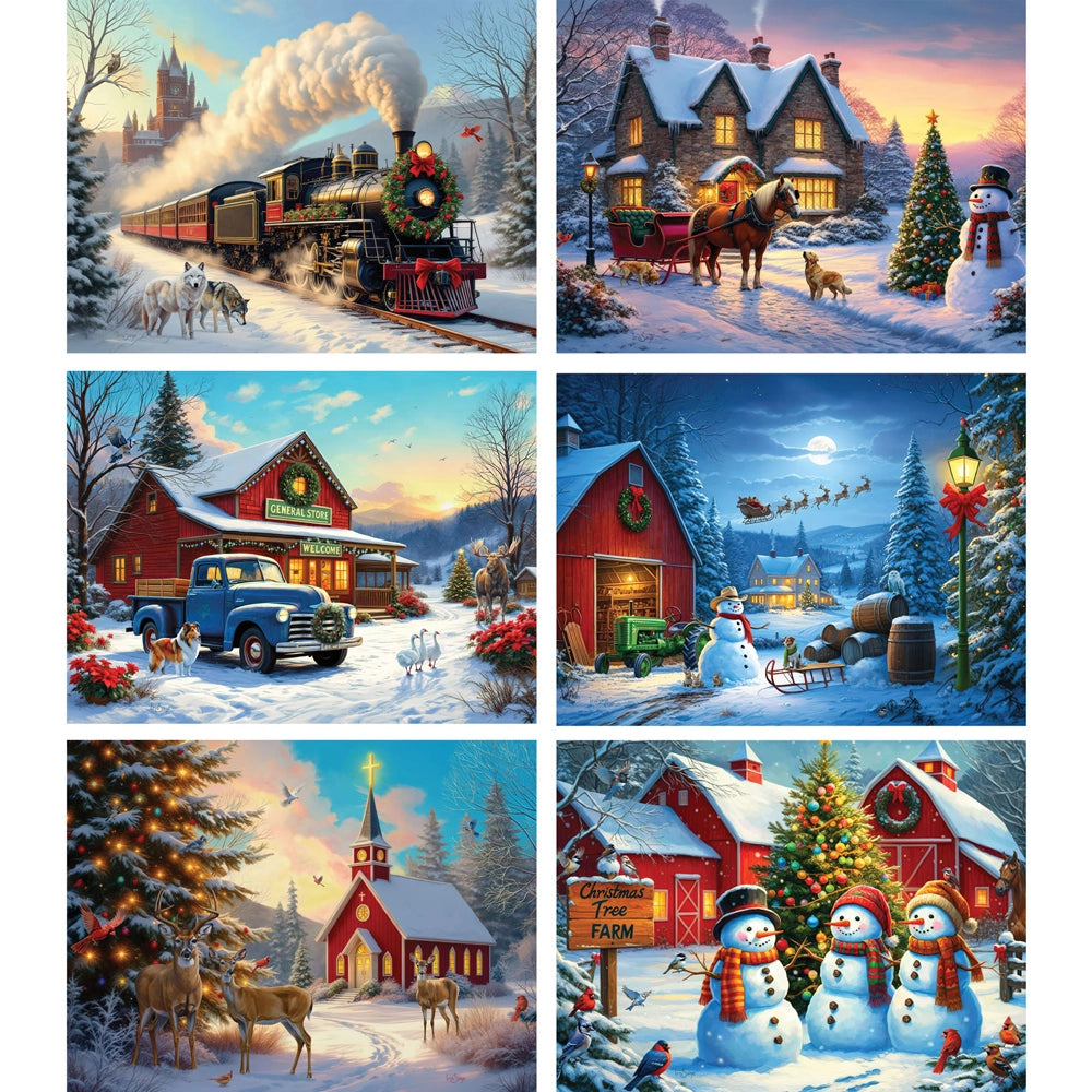 Set of 6 Iris Sage Jigsaw Puzzles