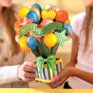Birthday Balloons Pop Up Card